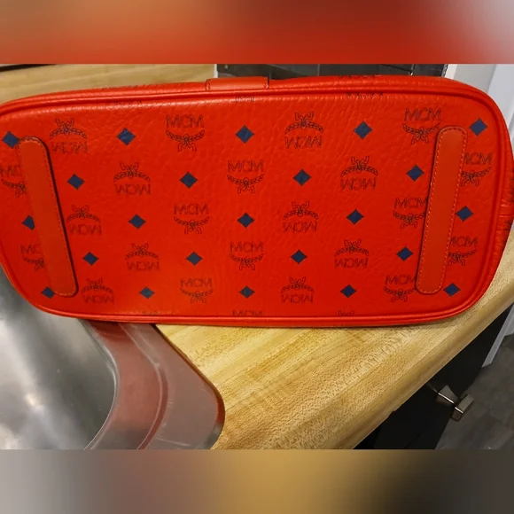 MCM Authentic Red & Black Tote Like New  (Stunning) - Picture 12 of 12